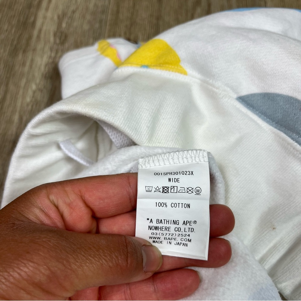 Bape XL Shorts Wide Cotton Candy Camo White Sweat Shorts large - Picture 7 of 12